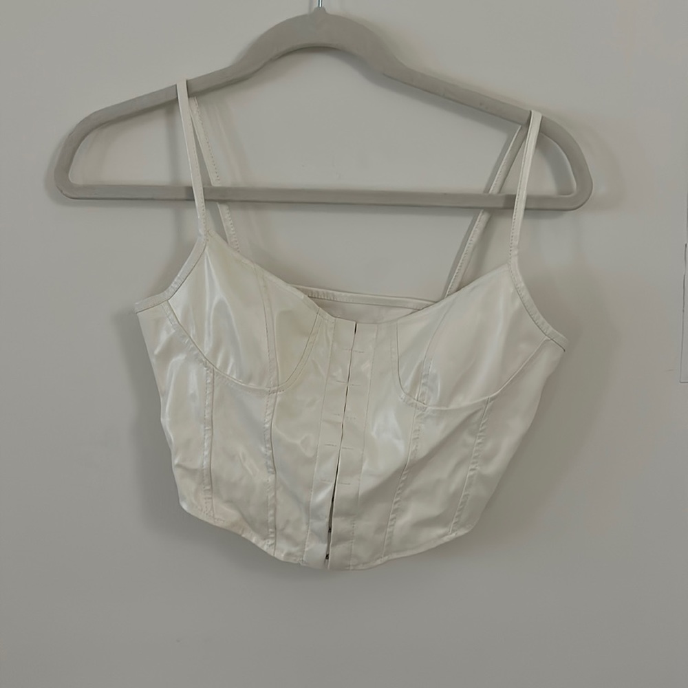White corset top
